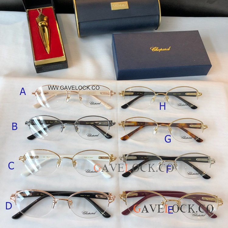 Copy Chopard vchd75h Eyeglasses Rose Gold Half Frames
